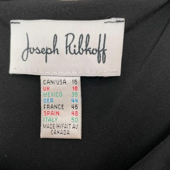 Joseph Ribkoff black top. Size 16, Black with detailed closure. NWOT REDUCED!!! - Picture 2 of 3